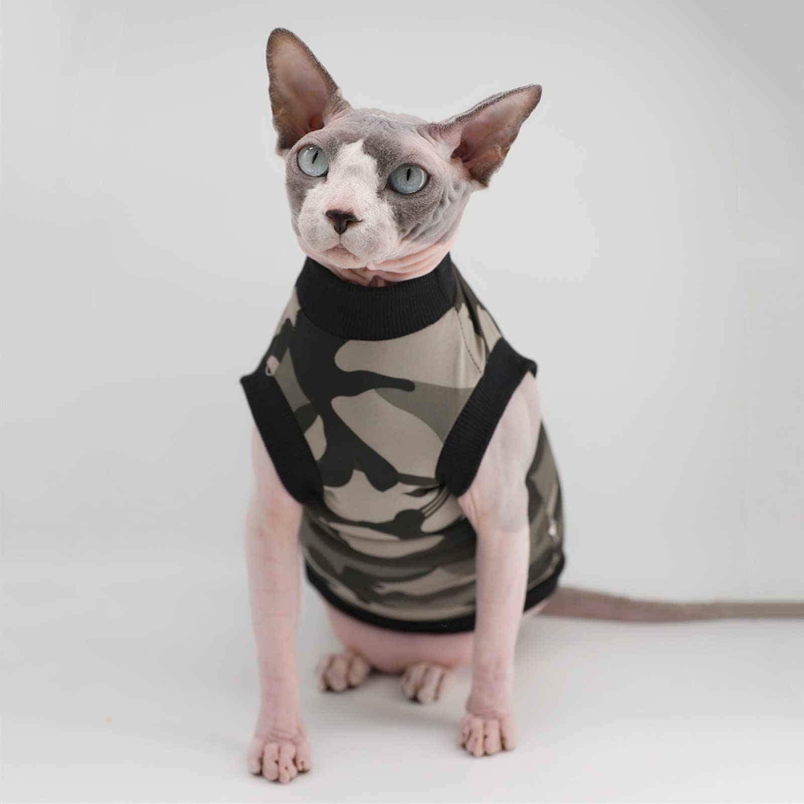 Kitipcoo Cat Vest Pet Clothes, Summer Cotton T-Shirts Pet Clothes,Round Collar Vest Kitten Shirts Sleeveless For Sphynx Hairless